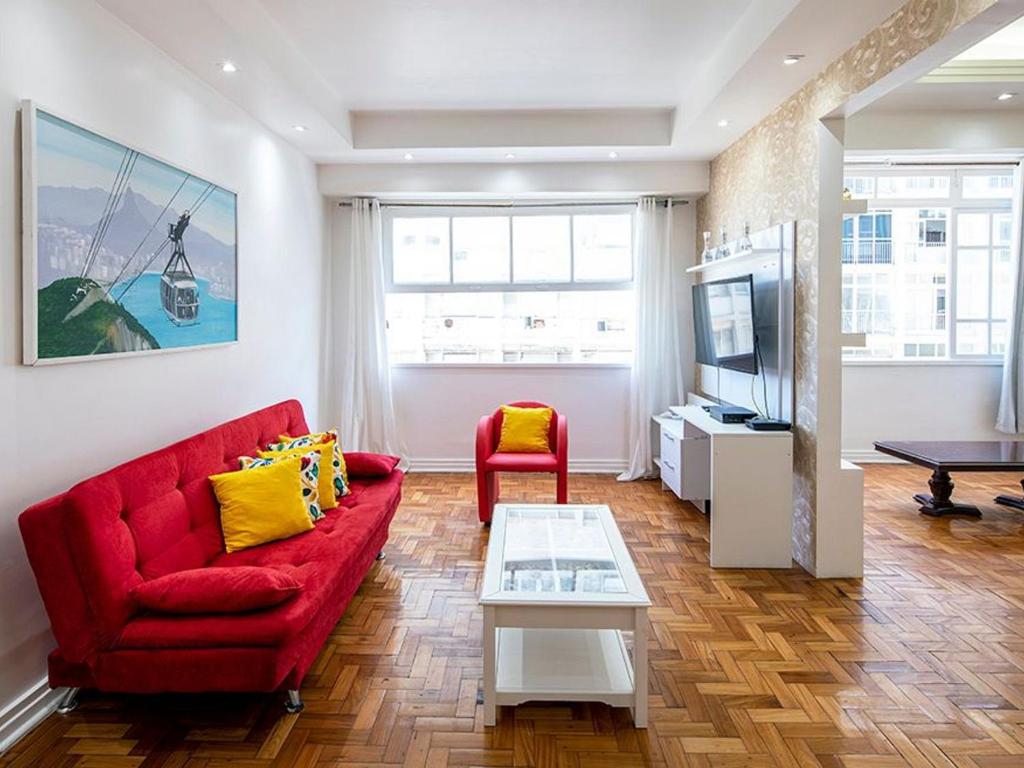  Enorme 3 quartos com jacuzzi e vista mar para 8 pessoas em Copacabana!