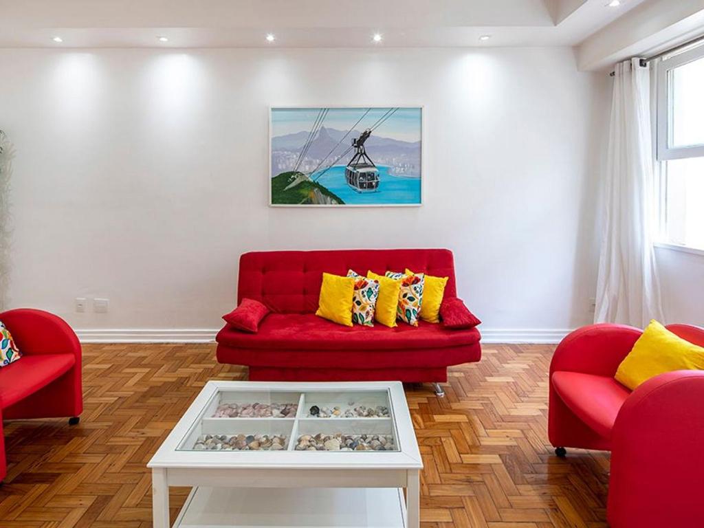  Enorme 3 quartos com jacuzzi e vista mar para 8 pessoas em Copacabana!