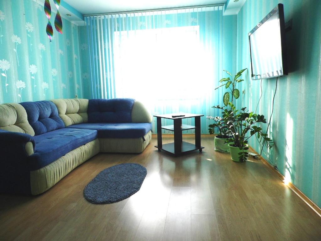 Гостиная зона в Apartment in the Lida