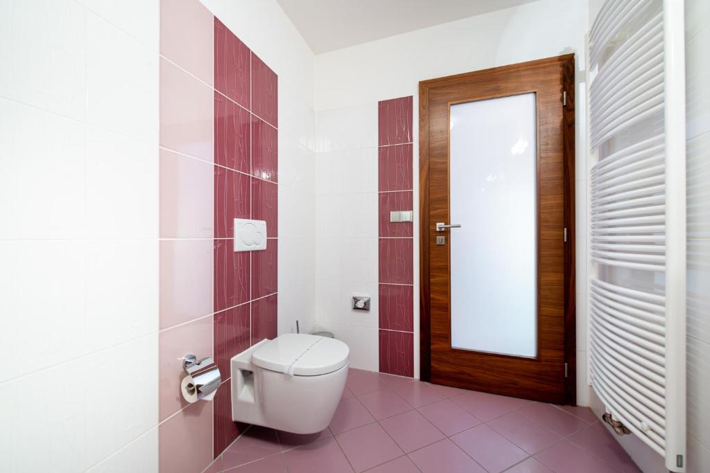 Koupelna v ubytování Hotel Mlynska