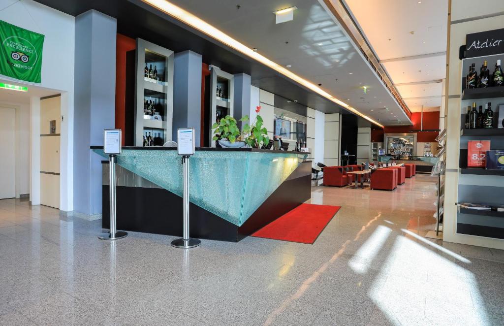 A seating area at Pannonia Tower
