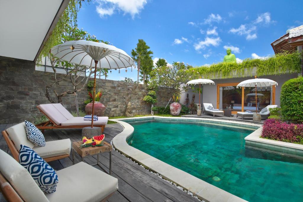 Gahana Bali Villa 내부 또는 인근 수영장