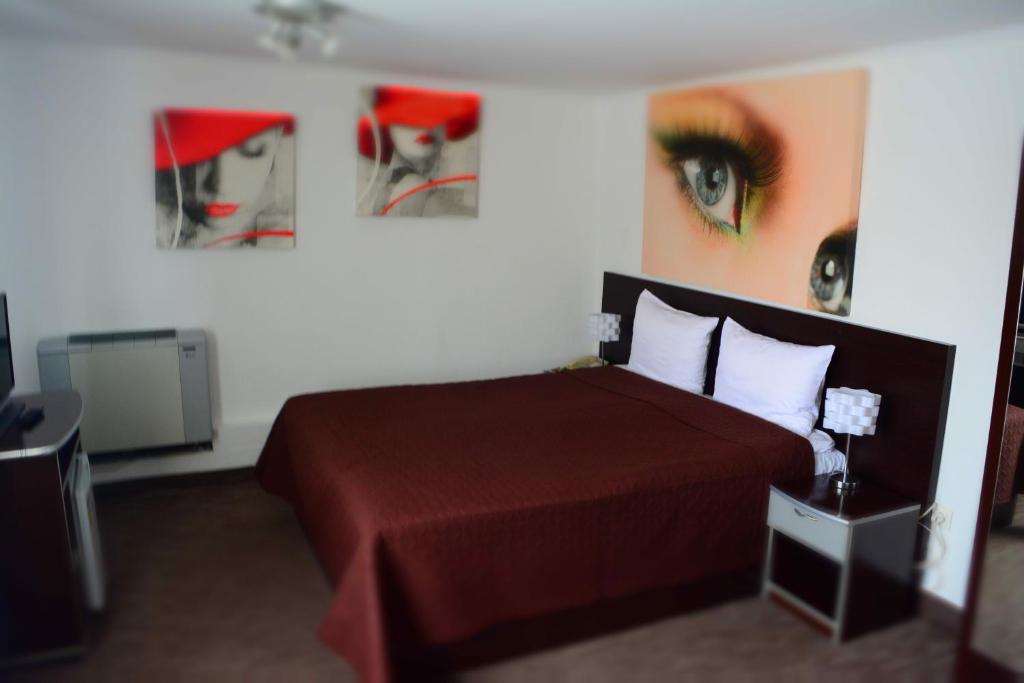 Postel nebo postele na pokoji v ubytování Motel Anghel