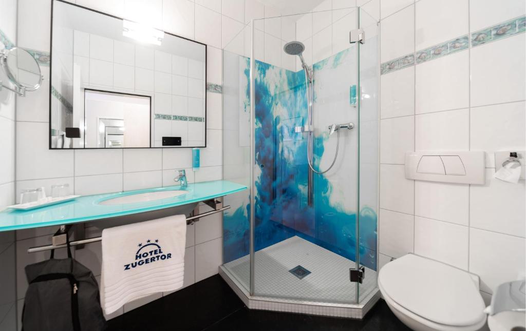 Koupelna v ubytování Hotel Zugertor