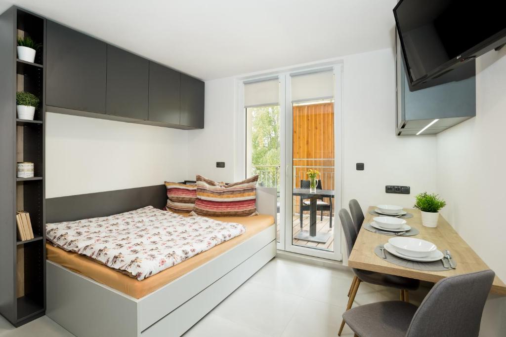 TV a/nebo společenská místnost v ubytování Apartmány Stožec - Bella Premium