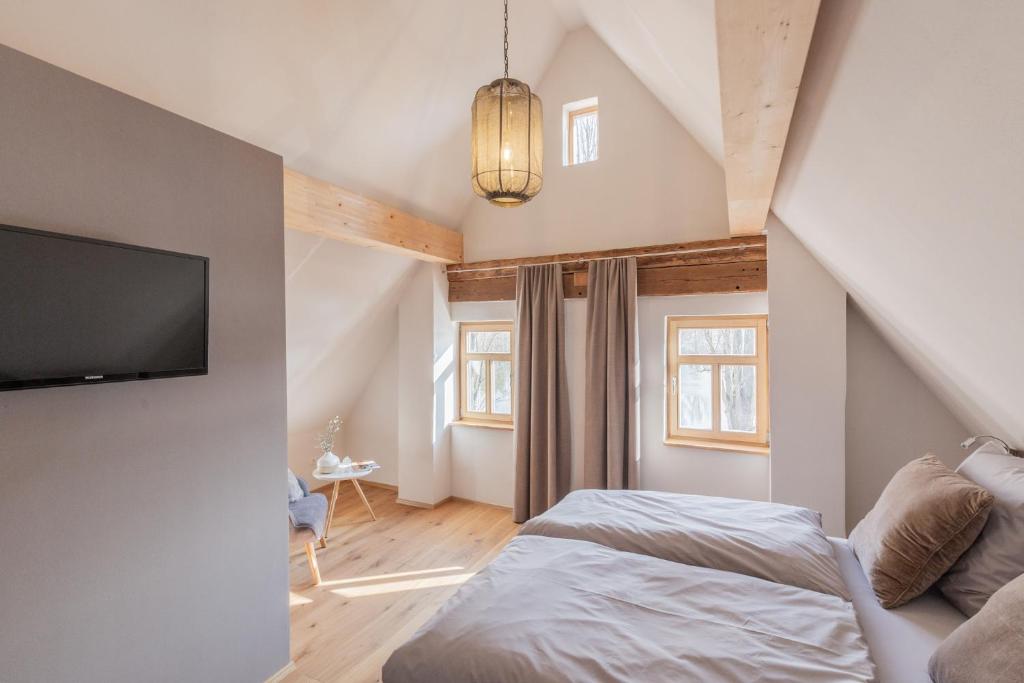 maindrei - schlafen am fluss - Double Room With Private Bathroom