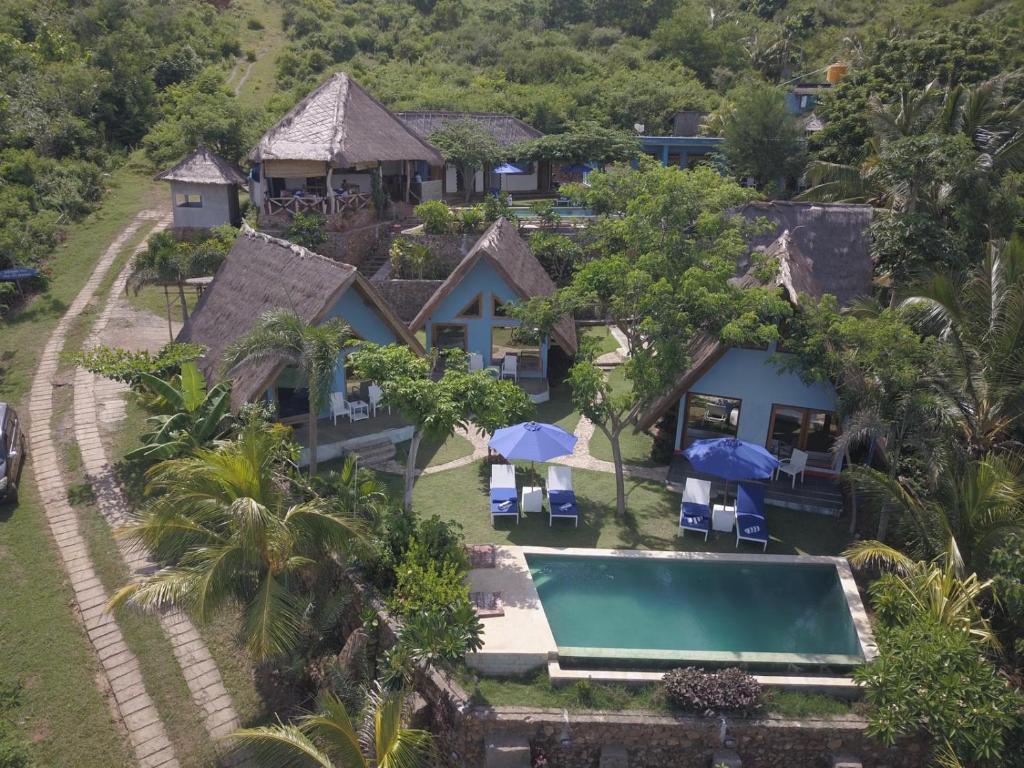 Bazén v ubytování Blue Monkey Retreat Areguling Lombok nebo v jeho okolí