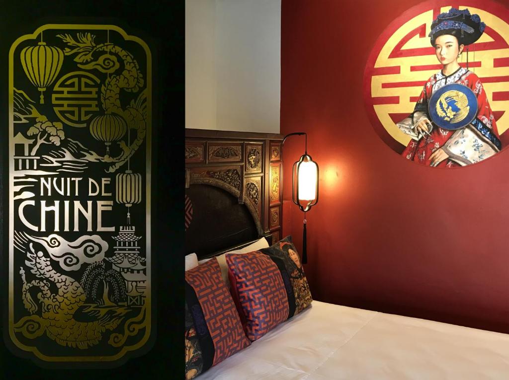 Postel nebo postele na pokoji v ubytování Hotel La Java Bleue