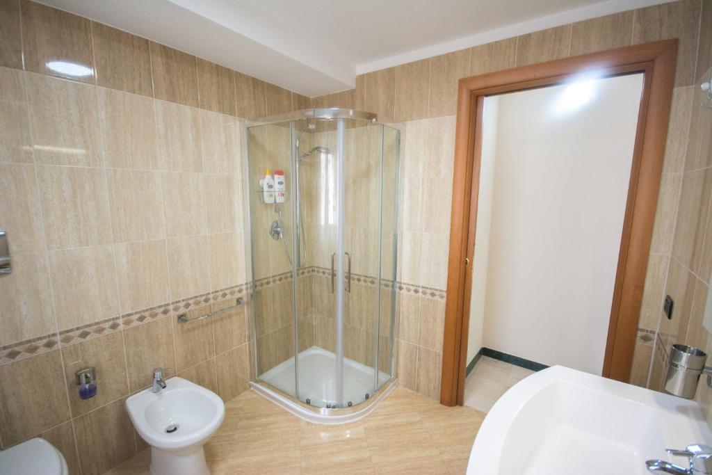 Koupelna v ubytování Al Vecchio Fontanile