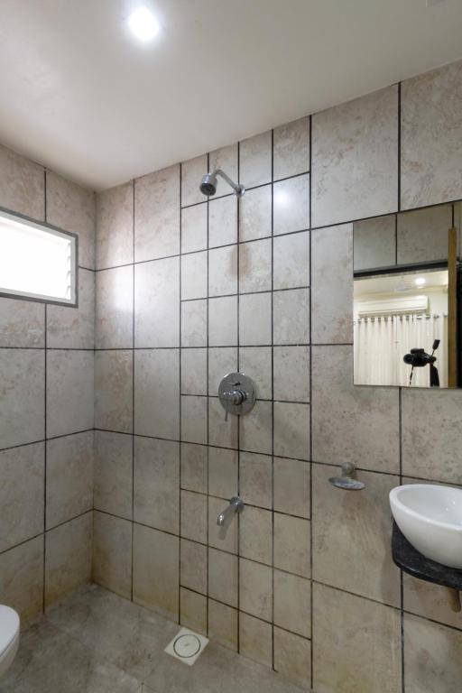 Koupelna v ubytování Hotel City Inn