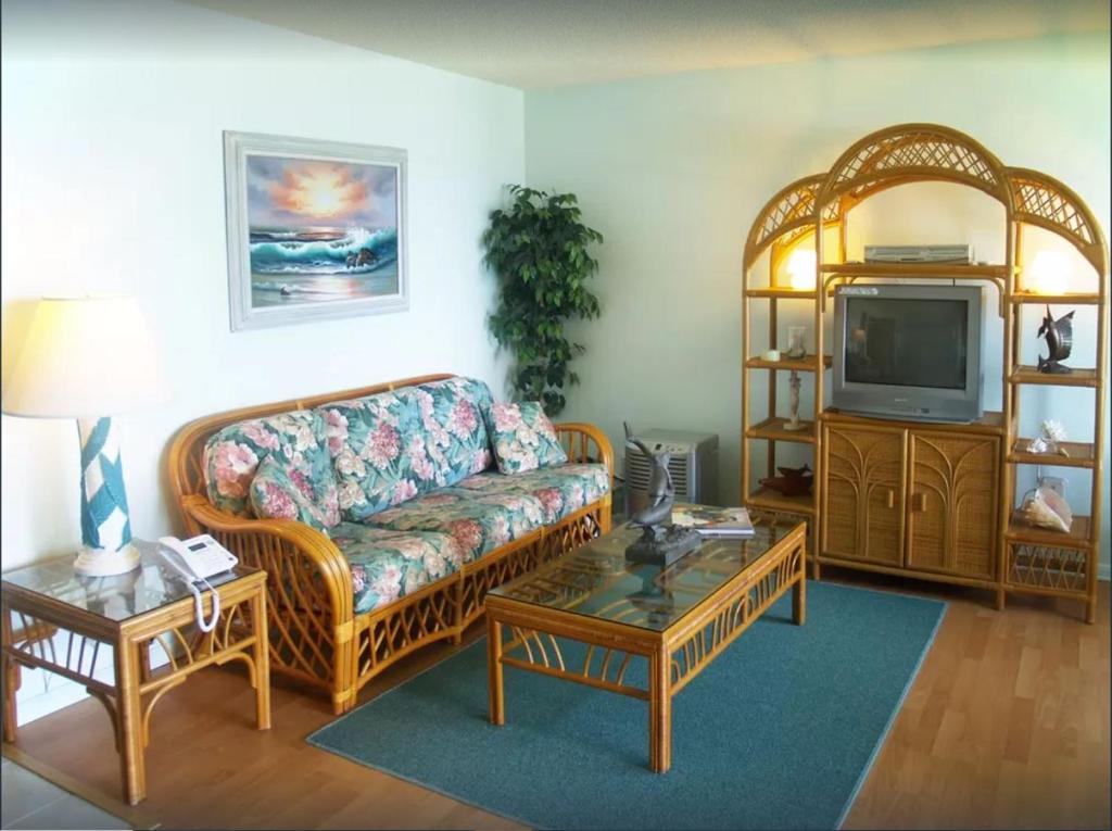Posezení v ubytování Princeville Sealodge Unit D-4