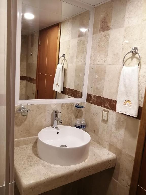 Koupelna v ubytování Misol-Ha Hotel Mérida