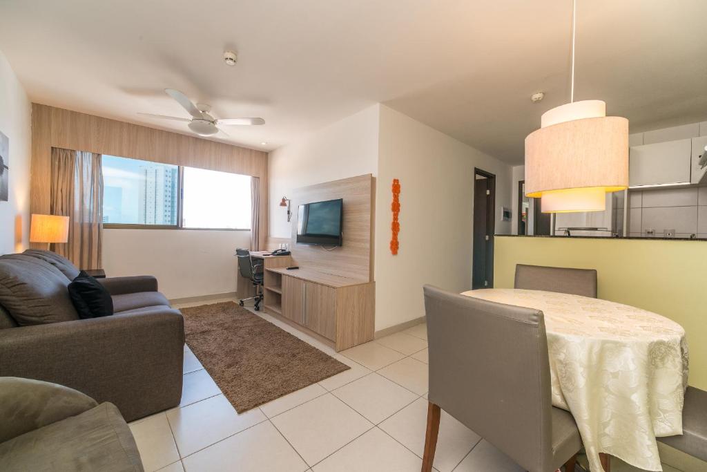  NOB2104 Excelente Flat em Boa Viagem com 2 quartos
