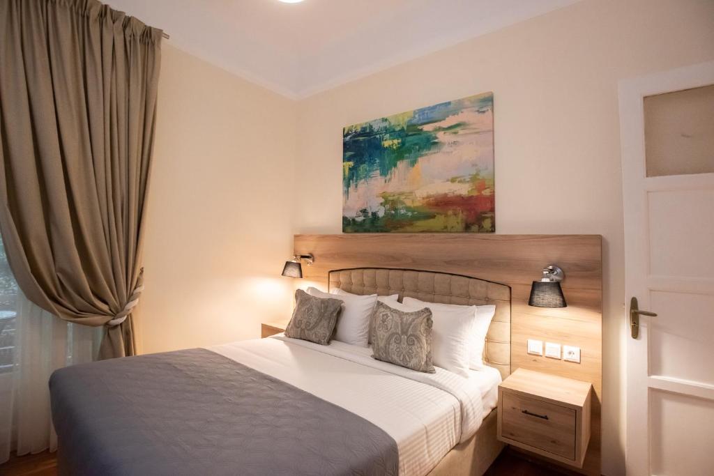 Łóżko lub łóżka w pokoju w obiekcie Blue Ark Lavish Sauna Suite