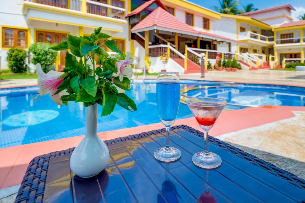 Bazén v ubytování Spazio Leisure Resort, Goa nebo v jeho okolí