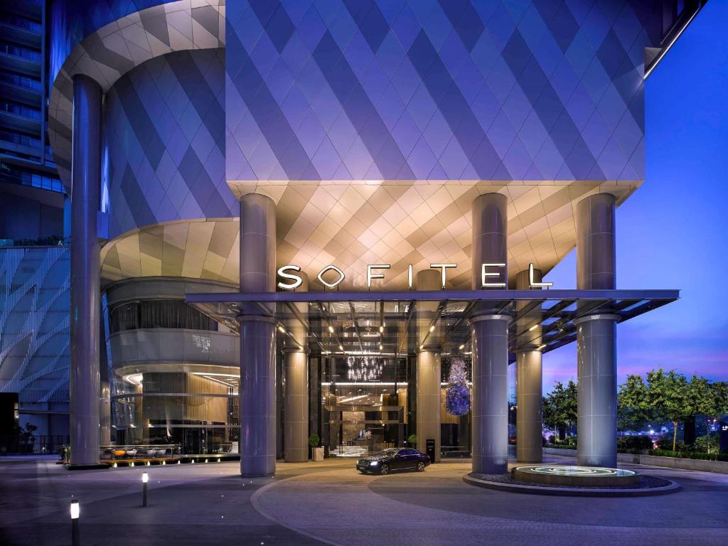 a building with a sign that reads so fidelity at Sofitel Kuala Lumpur Damansara in Kuala Lumpur