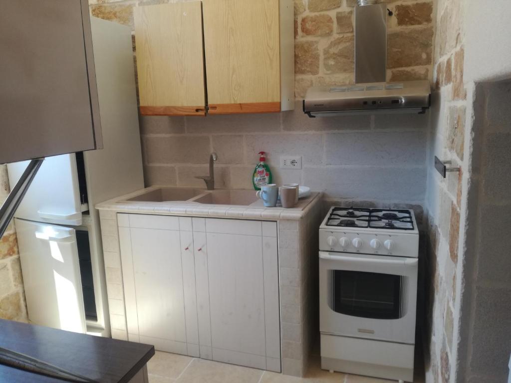 Kuchyň nebo kuchyňský kout v ubytování Trulli Manuela 2