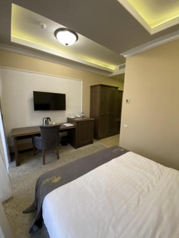TV a/nebo společenská místnost v ubytování Boulevard Hotel