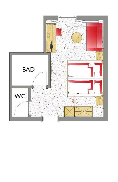 Plán poschodí v ubytovaní Hotel Garni Rifflsee