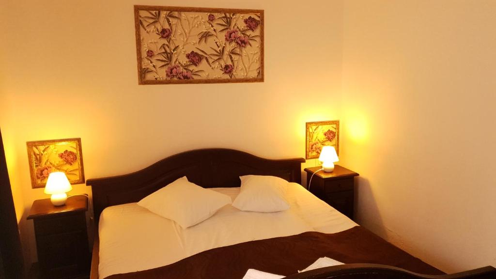 Postel nebo postele na pokoji v ubytování Hotel Popasul Regelui Transalpina