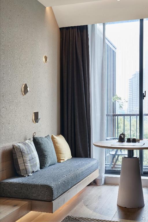Istumisnurk majutusasutuses EBO Hotel Hangzhou Wulin - 5 mins drive to the West Lake