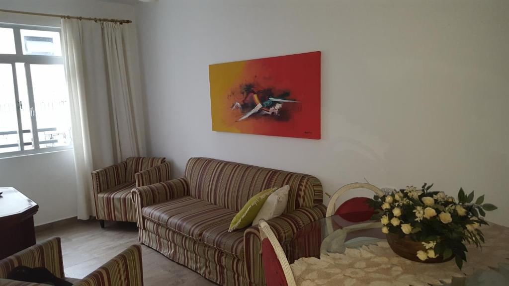  Santos - Apartamento Frente Mar C/ Ar Condicionado/ Garagem Privativa/Internet/TV a Cabo