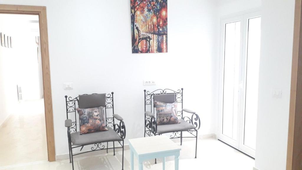 Posezení v ubytování Appartement à La Marsa