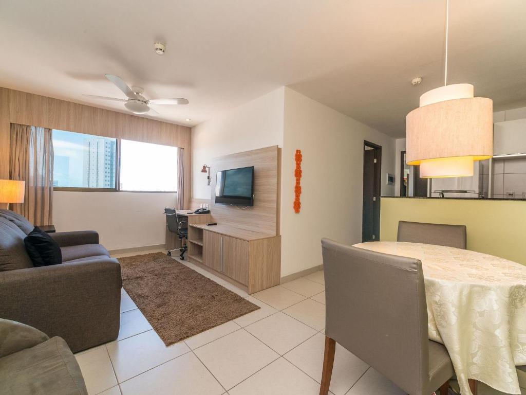  NOB2104 Excelente Flat em Boa Viagem com 2 quartos
