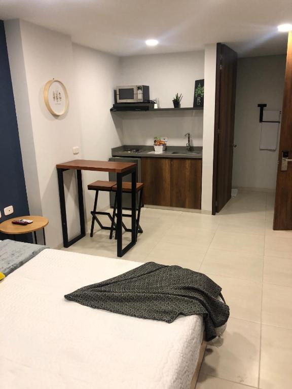 Kuchyň nebo kuchyňský kout v ubytování Kapital Suites