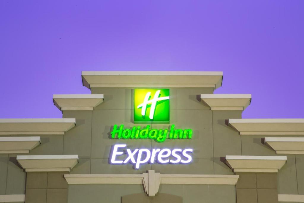 a sign on top of a hudttenham express building at Holiday Inn Express Layton - I-15, an IHG Hotel in Layton