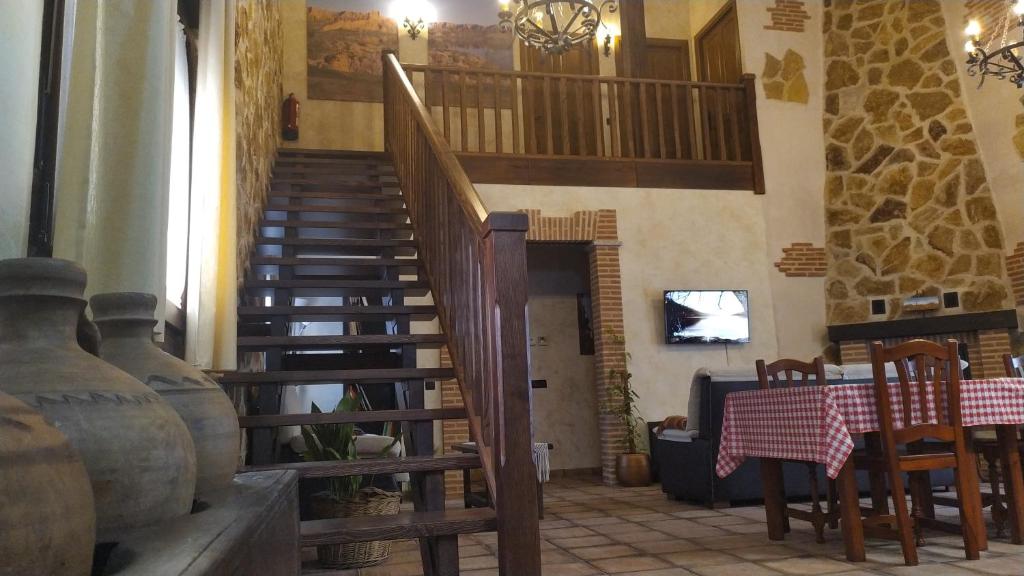 TV a/nebo společenská místnost v ubytování Alquería Las Torres a dos pasos de Toledo y de Las Barrancas de Burujón