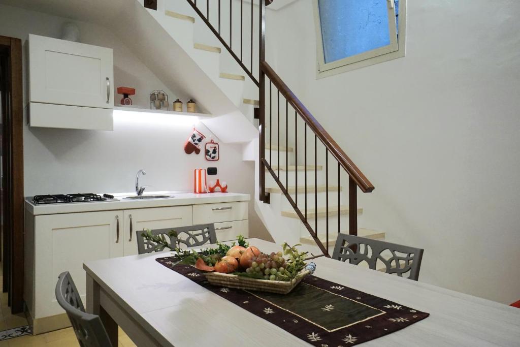 Kuchyň nebo kuchyňský kout v ubytování Aretè Apartments