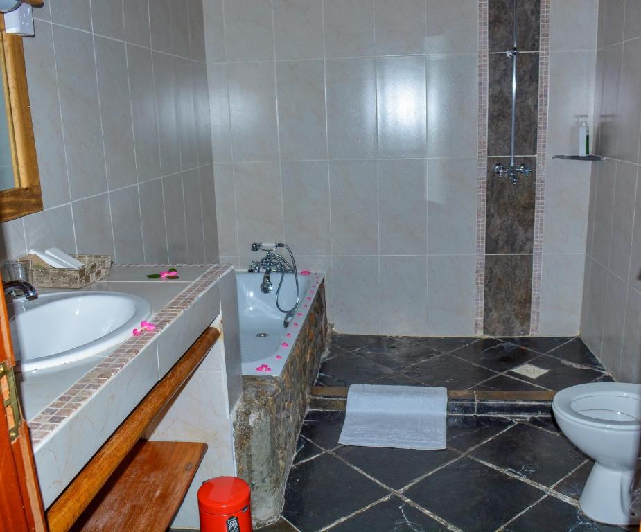 Koupelna v ubytování Mwanzo Lodge