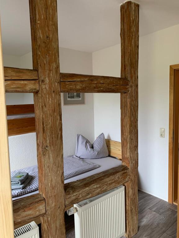 Postel nebo postele na pokoji v ubytování Landgasthof Wetteraperle