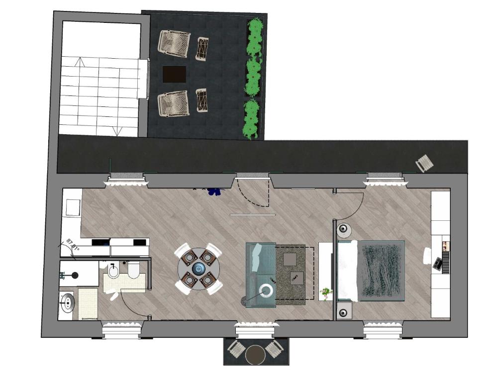 The floor plan of CHARMING MOMENT di Villa Porta - Residenza Porto Vecchio