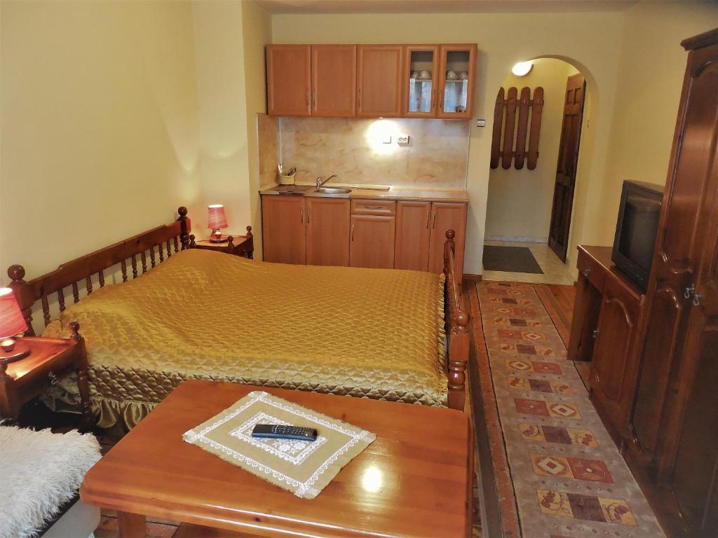 Kuchyň nebo kuchyňský kout v ubytování Boyadjiyski Guest House