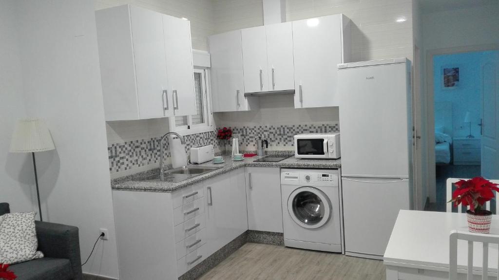 A kitchen or kitchenette at Apartamento Centro Sol Plazuela