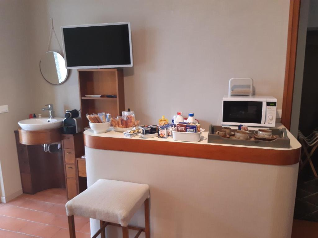 Kuchyň nebo kuchyňský kout v ubytování B&B Parco Antico