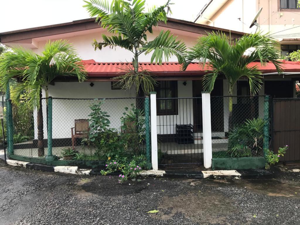 MJM Villa في كولومبو: بيت فيه نخيل قدام سياج