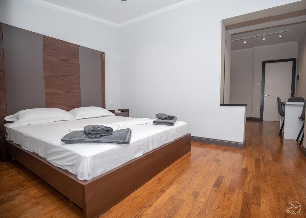 Postel nebo postele na pokoji v ubytování Suite Terrace Rooms & Apartments
