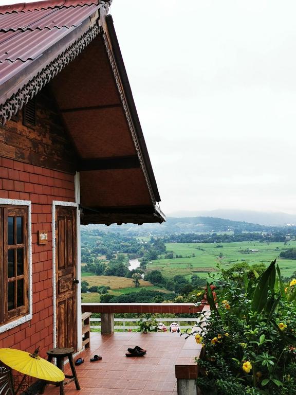Balkón nebo terasa v ubytování มนต์เมืองแจ่ม