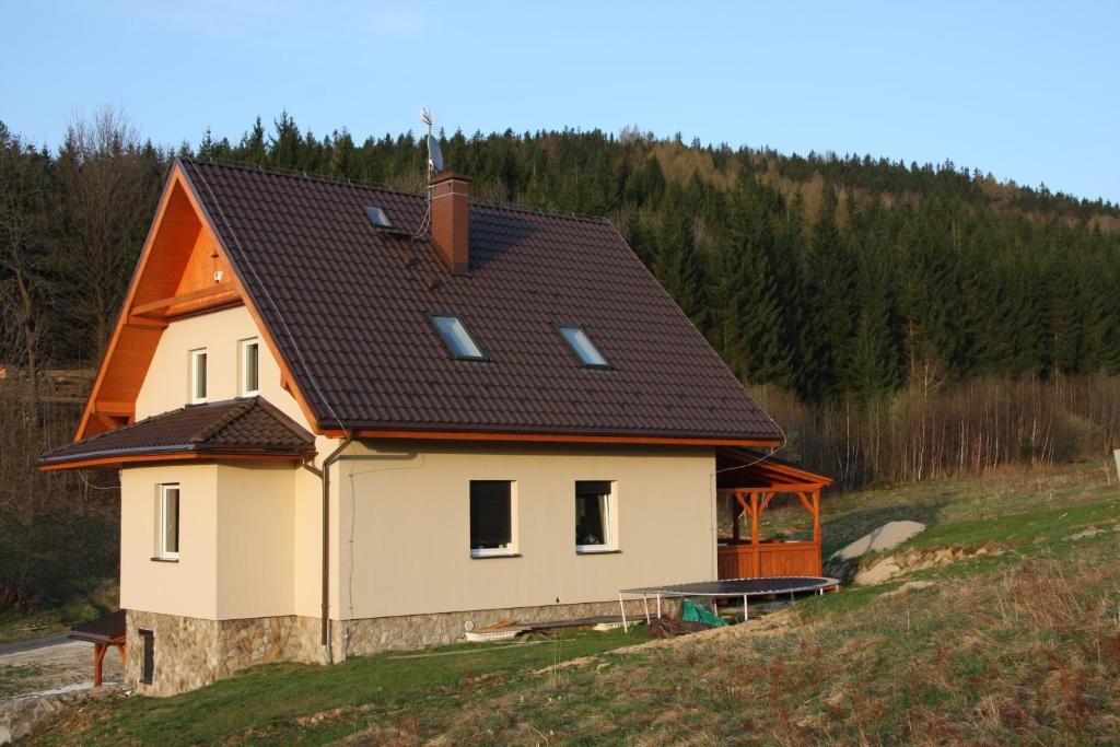 ein Haus an der Seite eines Hügels in der Unterkunft SIELANKA in Stronie Śląskie