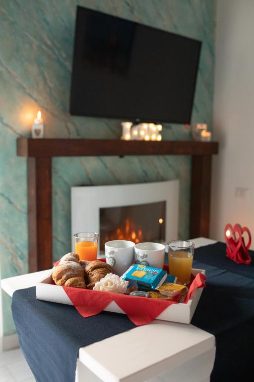 Łóżko lub łóżka w pokoju w obiekcie Stabiae Luxury Rooms