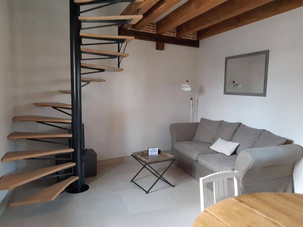 Posezení v ubytování Maison de vacances Le Raboliot proche de Chambord