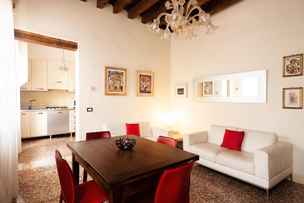 Oleskelutila majoituspaikassa Cà Venier