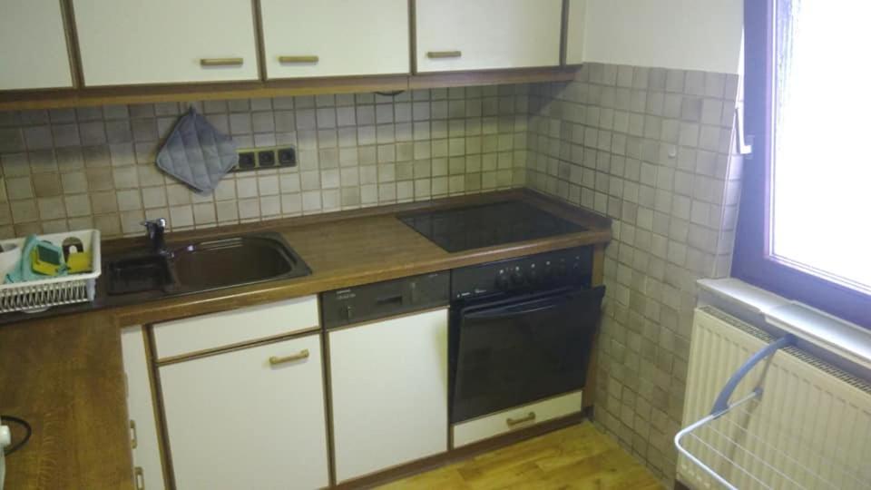 Kuchyň nebo kuchyňský kout v ubytování "Klein und Fein"-Monteurzimmer Pohlheim