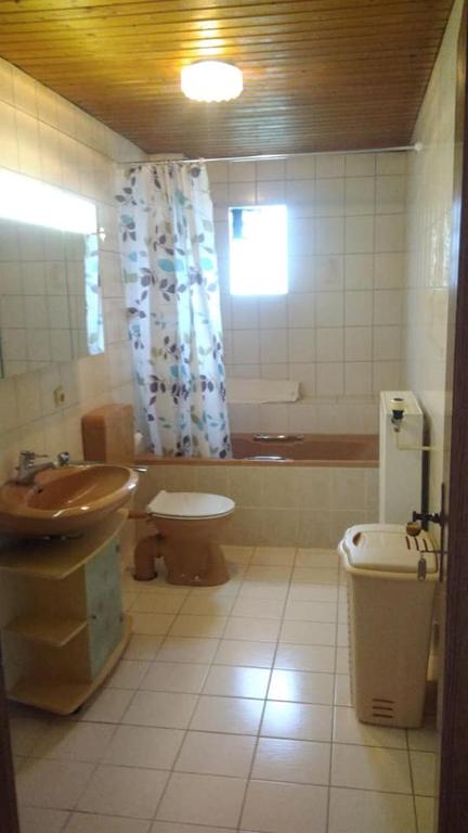 Koupelna v ubytování "Klein und Fein"-Monteurzimmer Pohlheim