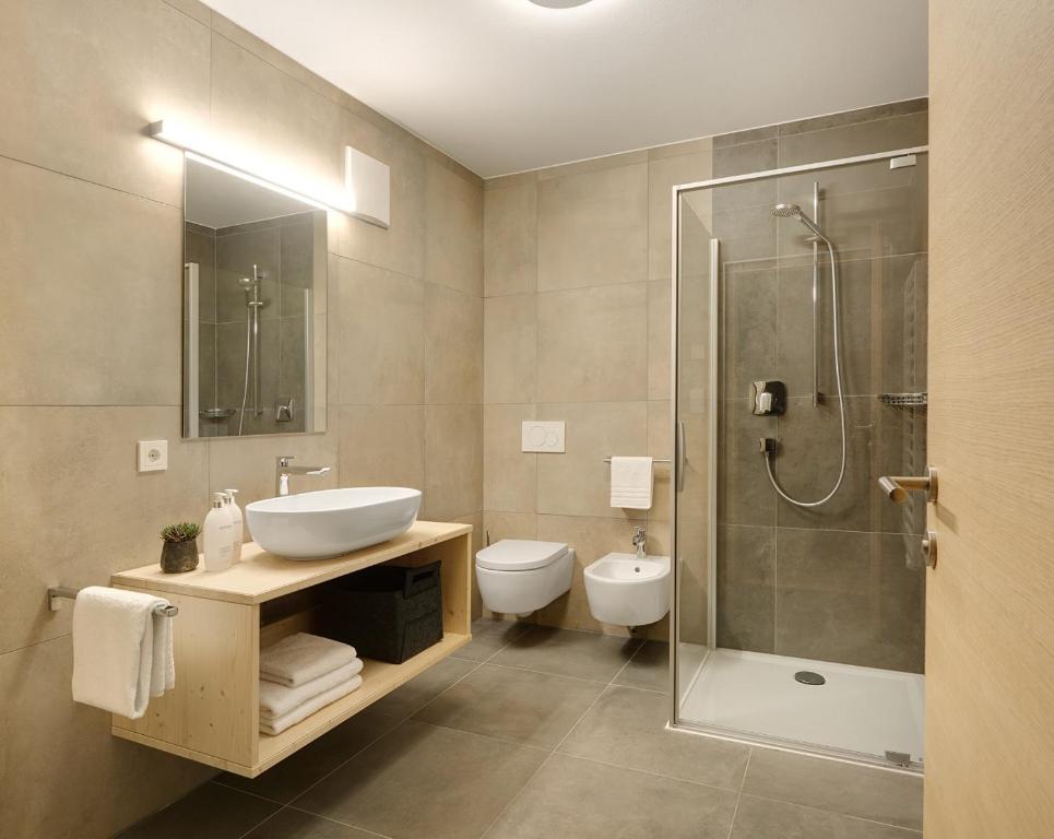 Koupelna v ubytování Ariala Apartments