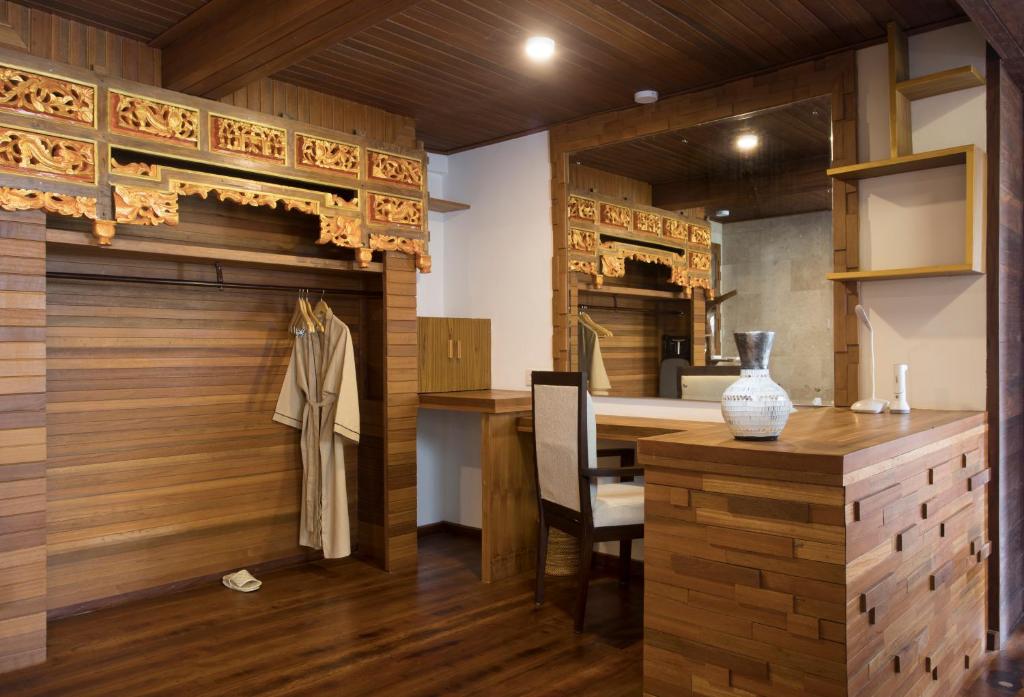 Kuchyň nebo kuchyňský kout v ubytování Green Field Resort Ubud