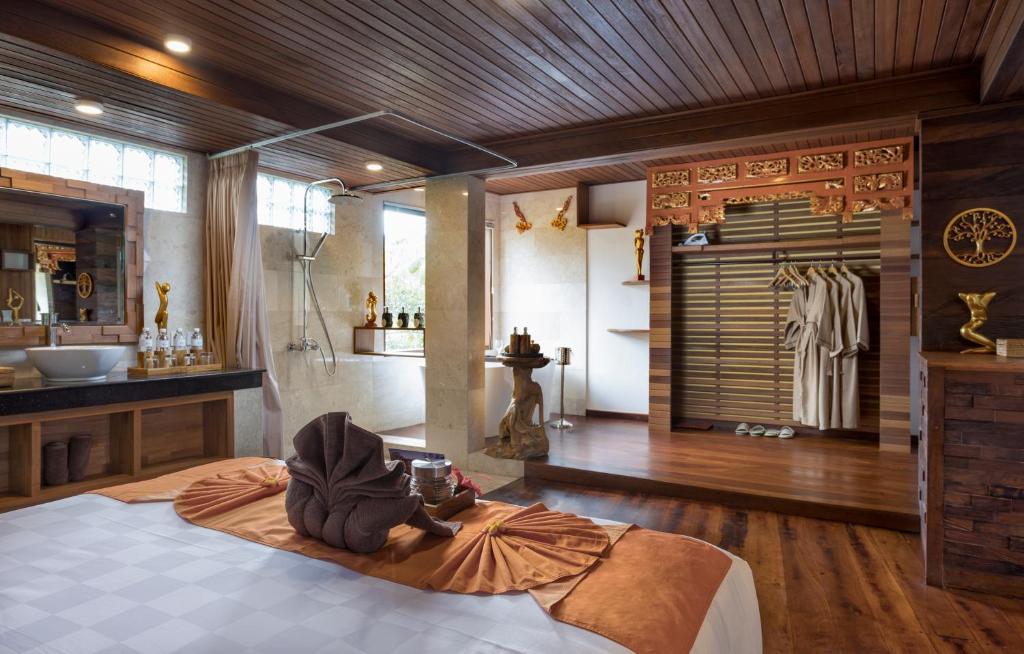 Kuchyň nebo kuchyňský kout v ubytování Green Field Resort Ubud
